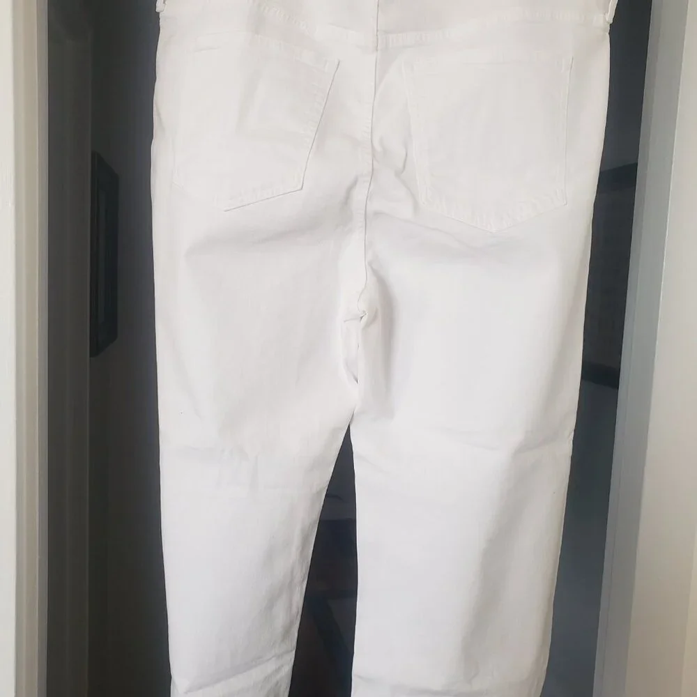 J.Crew Slim Wide Leg Jean White High Waisted Classic Stretch Denim Women 35 NWT - Picture 3 of 5